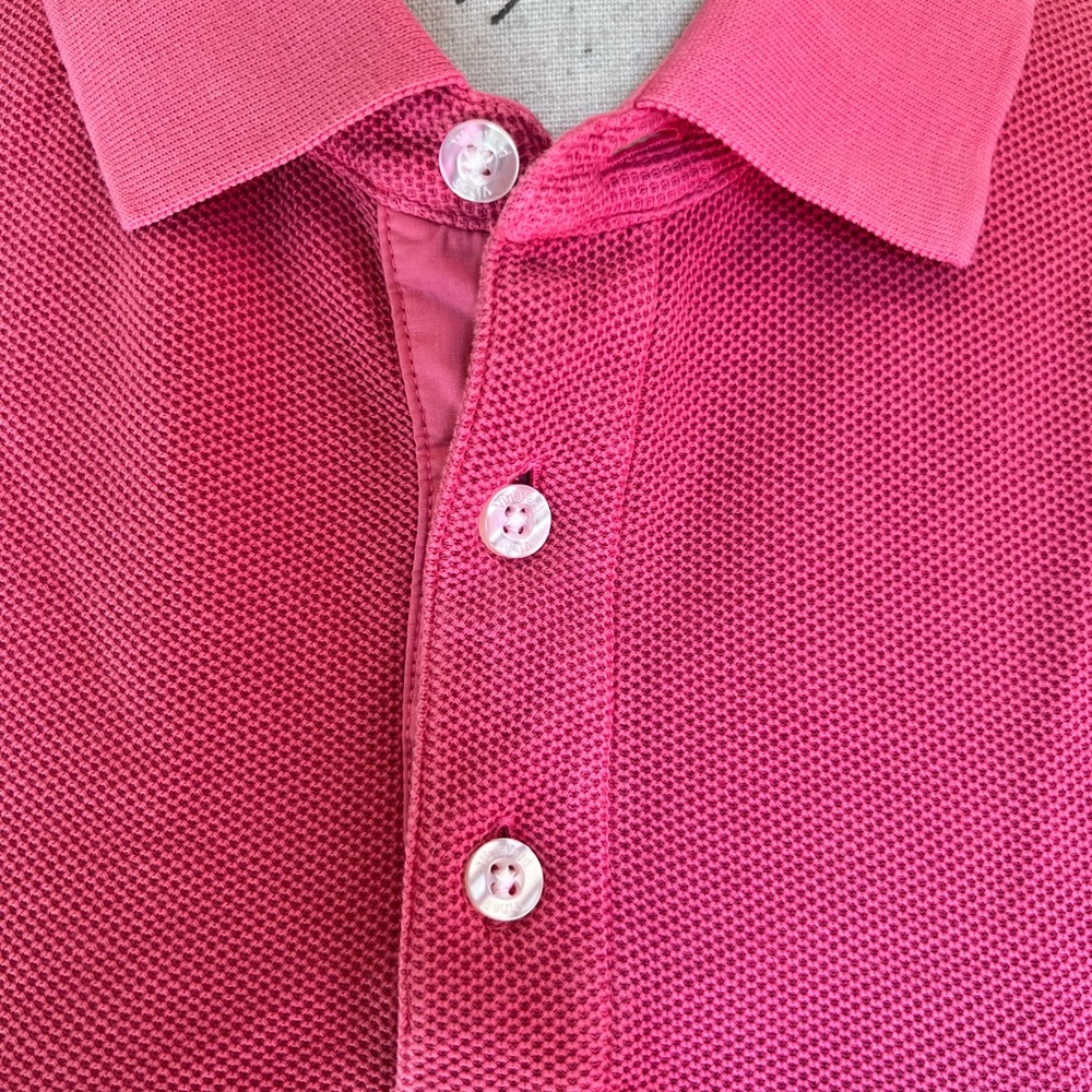Men’s Vineyard Vines pink polo short sleeve shirt. - Picture 14 of 16